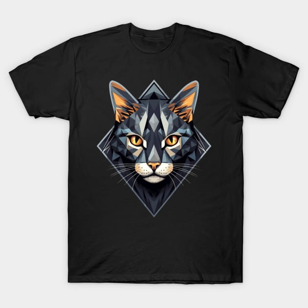 Geometric Cat T-Shirt by Studio Red Koala